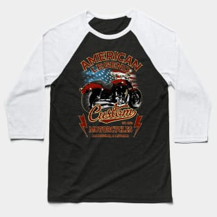 American Legend Custom Motorcycles Baseball T-Shirt
